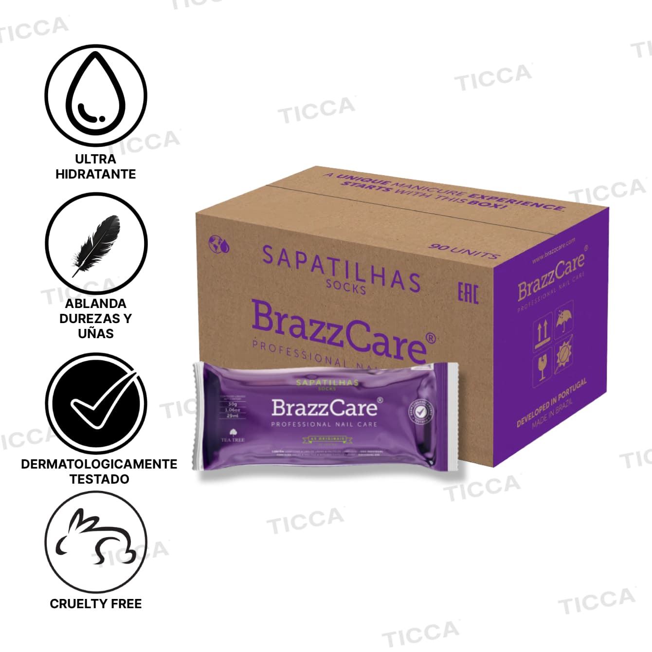 CAJA 90 UDS KIT DE PEDICURA PATUCO CON CREMA+LIMA+PALITO | BRAZZCARE - Imagen 1