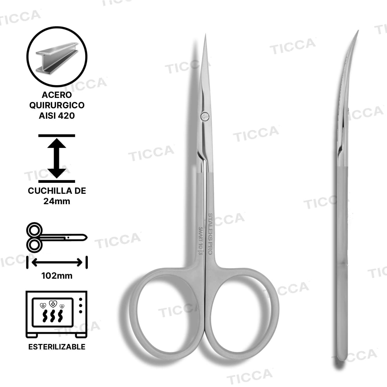 TIJERAS PARA CUTICULAS PROFESIONAL SMART 10 3mm | STALEKS - Imagen 1