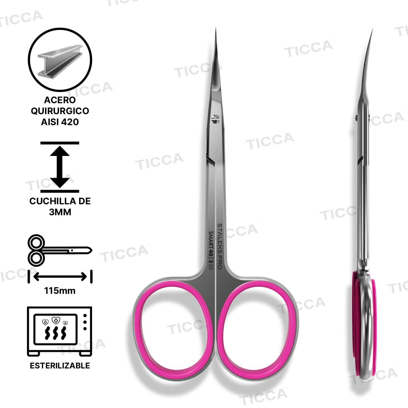 TIJERAS PARA CUTICULAS PROFESIONAL SMART 40 3mm | STALEKS - Imagen 1