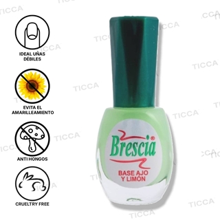 BASE ENDURECEDORA "AJO Y LIMON" 12,5ml | BRESCIA - Imagen 1
