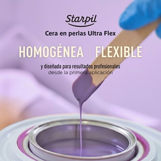 Cera caliente depilatoria malva en perlas pieles sensibles Ultra Flex 1000g | Starpil - Imagen 2