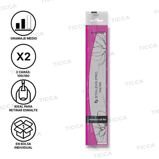 LIMA MEDIA LUNA PARA UÑAS 100/180 NFE-40-100/180 | STALEKS - Imagen 2