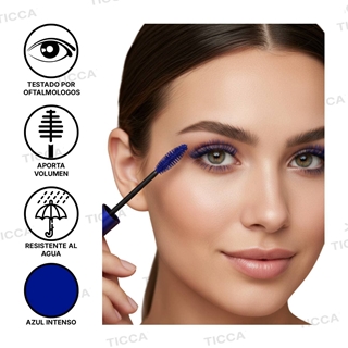 MASCARA DE PESTAÑAS AZUL "FLASH LASH" Nº4 9ml | GOLDEN ROSE - Imagen 2