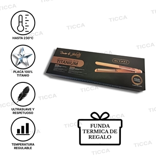 PLANCHA DIGITAL DE TITANIO ROSA ORO 230ºC OLYMPE + FUNDA DE REGALO! | R&J - Imagen 2