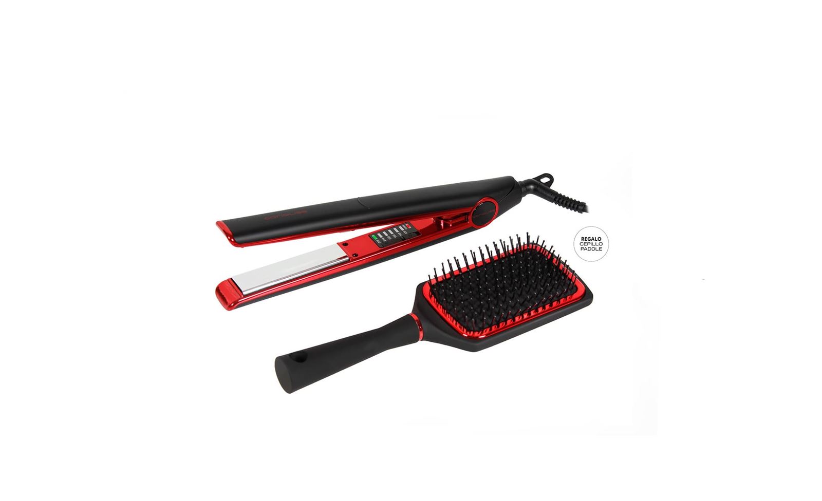 PLANCHA TITANIO C1 CORIOLISS ROJO PASION + ¡¡ CEPILLO DE REGALO !! - Imagen 1