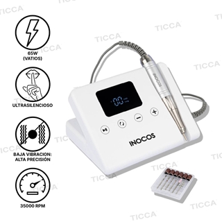 TORNO PROFESIONAL ULTRASILENCIOSO 35W 35RPM ULTRA SILENCE NAIL DRILL | INOCOS - Imagen 1
